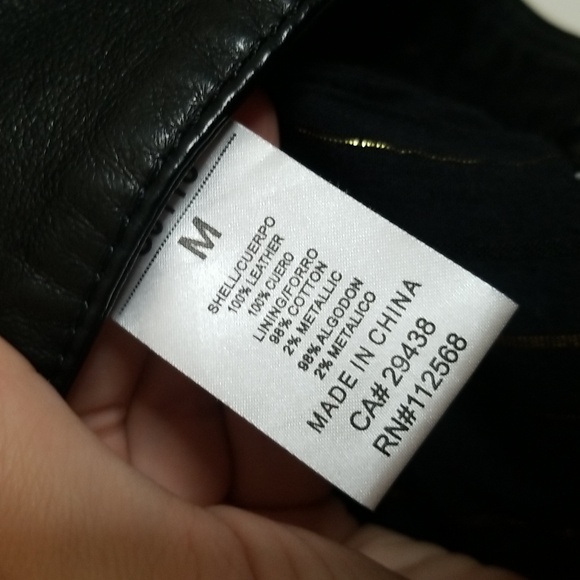 MM Couture by Miss Me Button Down Black Leather Jacket M - Picture 3 of 6